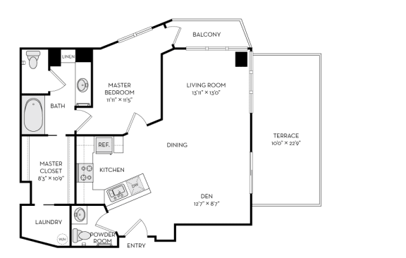 FA16_1Bed at The Heights at Park Lane, Texas