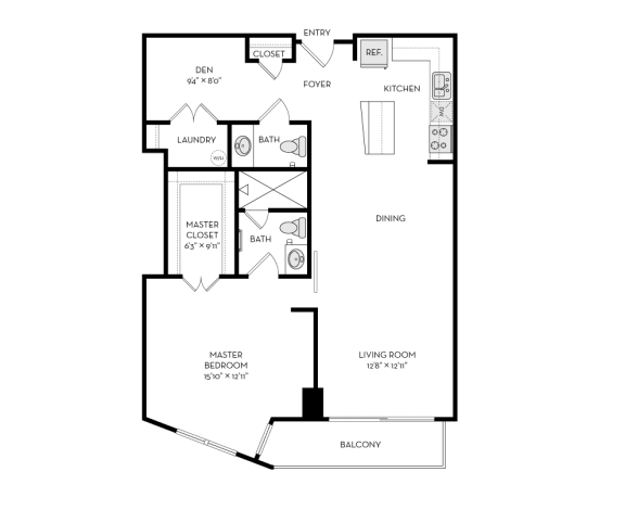 FA13_1Bed at The Heights at Park Lane, Texas, 75231