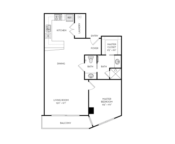 FA9_1Bed at The Heights at Park Lane, Dallas, TX, Texas, 75231
