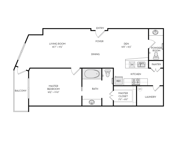 FA14_1Bed at The Heights at Park Lane, Dallas, TX, 75231