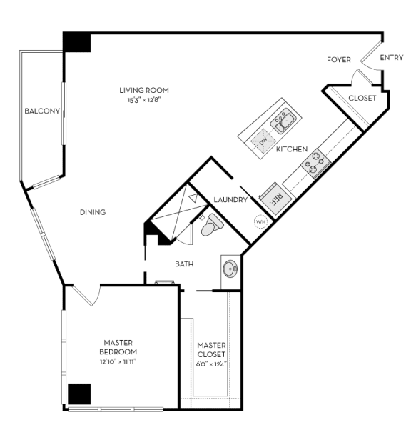 FA12_1Bed at The Heights at Park Lane, Dallas, TX, Texas, 75231