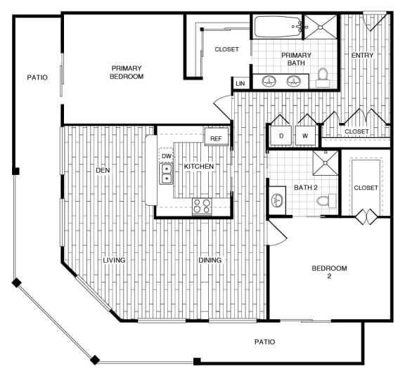 Ibiza - 2 bed 2 bath - 1561 sqft