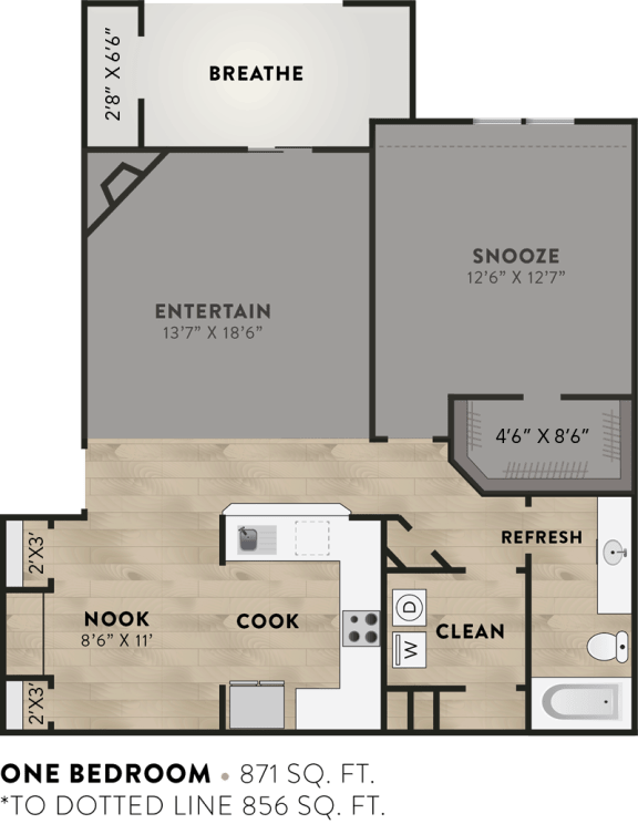 Floor Plan  allure 1x1 floor plan
