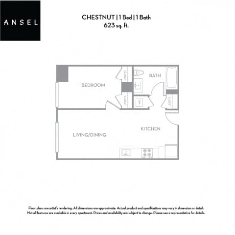 Chestnut Floor Plan at Ansel, San Francisco California