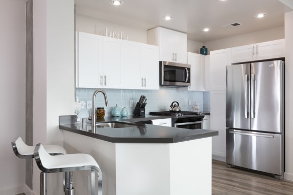 Refrigerator at Aqua Via Apartments, California, 94607