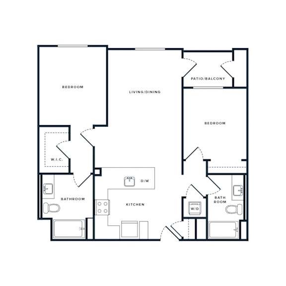 A black and white image of a house floor plan.