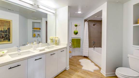 Luxurious Bathroom at Baker Block, Costa Mesa