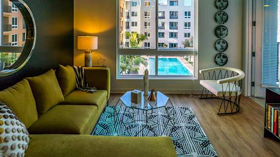 Modern Living Room at Baker Block, California, 92626