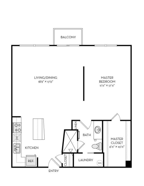 LA6R_1Bed at The Heights at Park Lane, Dallas, TX, Texas, 75231
