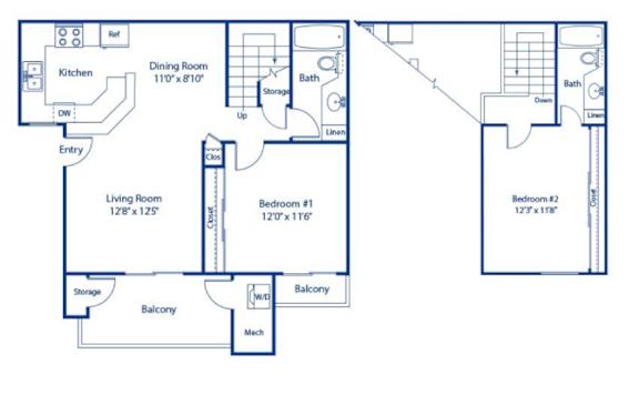 Eucalyptus Updated Floor Plan at Solterra At Civic Center, Norwalk California