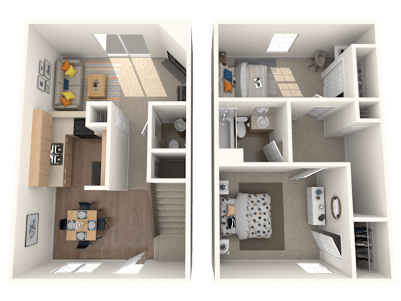 2 Bed 1.5 Bath Floorplan at Nola 624, West Covina, CA 91790