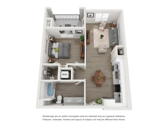 Plan 3 - 1 bed 1 bath