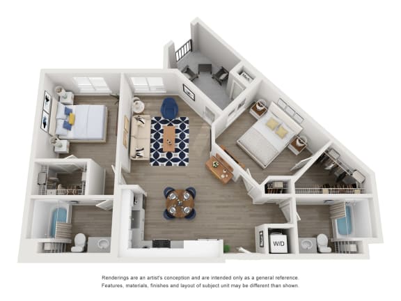 Plan 5 - 2 bed 2 bath