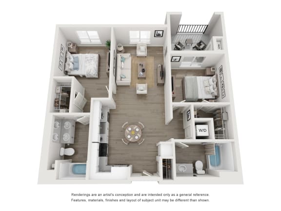 Plan 6 - 2 bed 2 bath