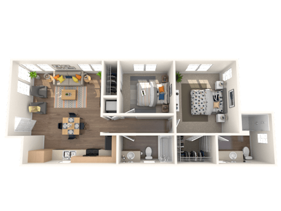 2 Bed 1.5 Bath Floorplan A at Nola 624, California, 91790