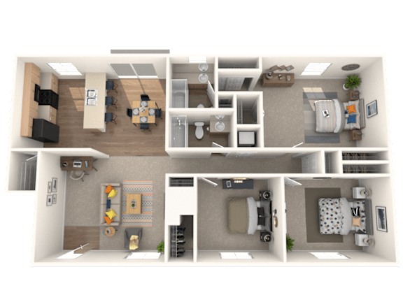 3 Bed 2 Bath Floorplan at Nola 624, West Covina, 91790