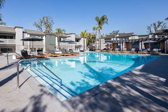 Pool with sundeck at Verandas Apartments, West Covina, CA, 91791