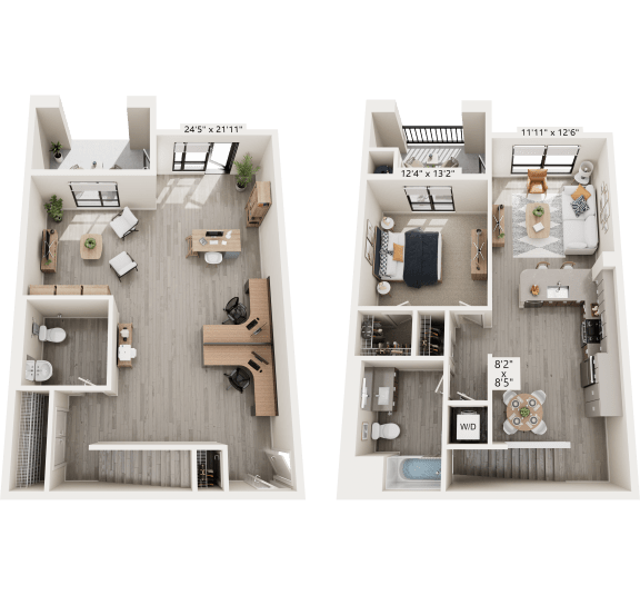 A1 Floor Plan at North Grove, Riverside, CA 92501