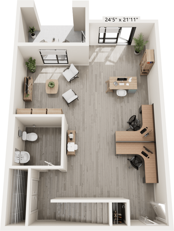 A2 Floor Plan at North Grove, Riverside, CA