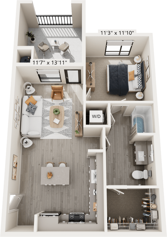 A2 Floor Plan at North Grove, Riverside