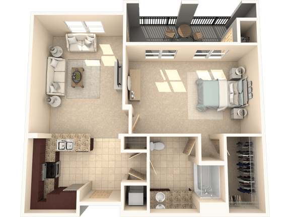 Juniper Floor Plan at 55+ FountainGlen  Jacaranda, Fullerton, California