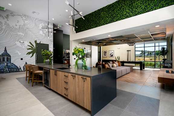 Entertainment Lounge With Fireplace at North Grove, Riverside, CA
