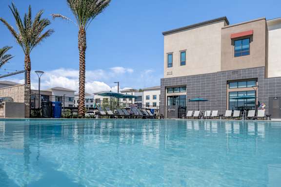 Large Pool View at North Grove, California