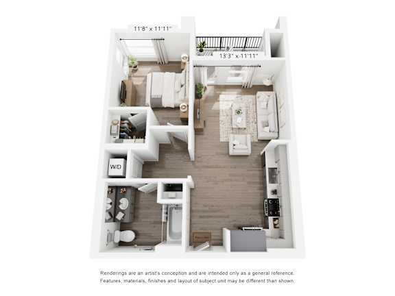 Floor Plan  A1 floor plan at Ocean Creek, Oceanside, CA, California