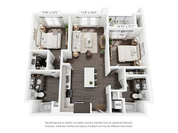 Floor Plan  B1 floor plan at Ocean Creek, Oceanside