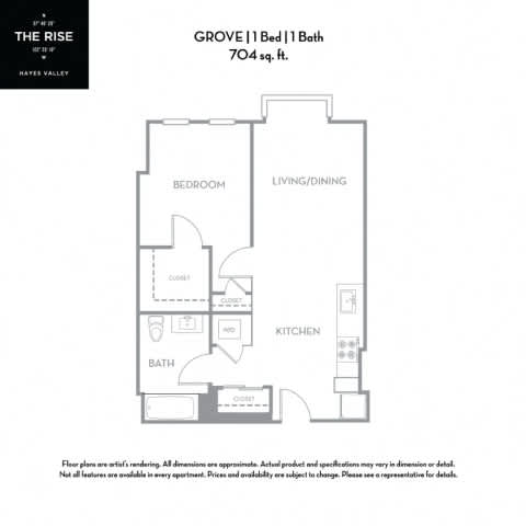 grove Floor Plan grove Floor Plan at The Rise, California