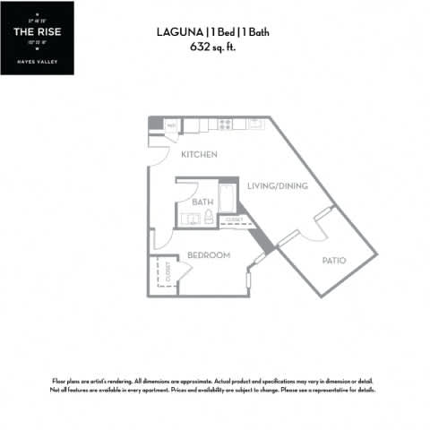 laguna Floor Plan laguna Floor Plan at The Rise, California, 94103