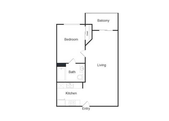A10A Floor Plan at Plaza Lafayette, California