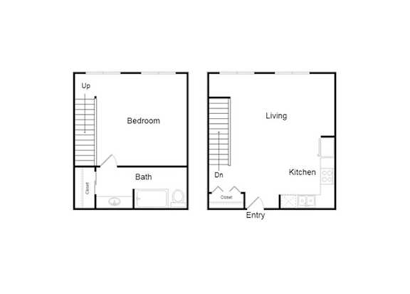 A10B Floor Plan at Plaza Lafayette, Los Angeles