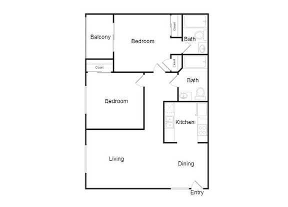 B20D Floor Plan at Plaza Lafayette, Los Angeles, CA