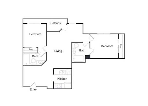 B20I Floor Plan at Plaza Lafayette, California, 90057