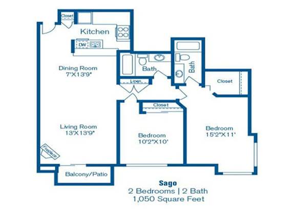 Sago Floor Plan Sago Floor Plan at Norwalk Metropointe, Norwalk, CA