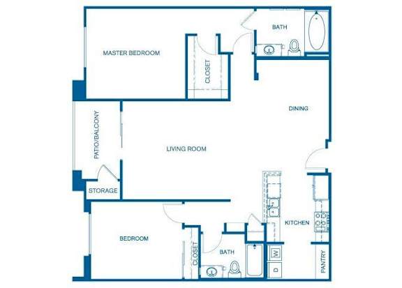 B4 Floor Plan at 6940 Sepulveda, Van Nuys California