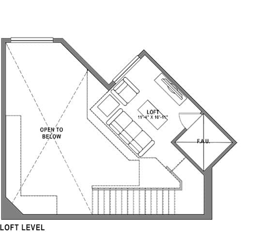 A1 Loft Floor Plan at Baker Block, Costa Mesa