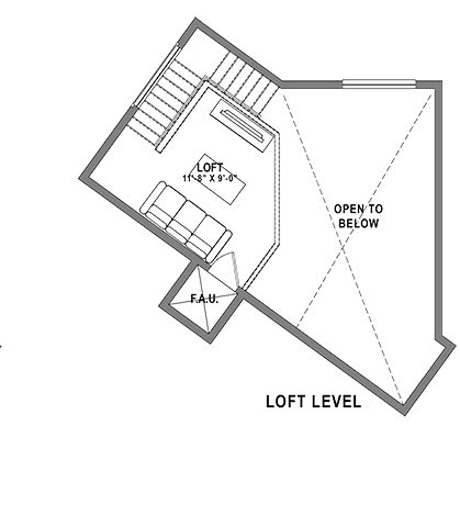 A2 Loft Floor Plan at Baker Block, Costa Mesa, California