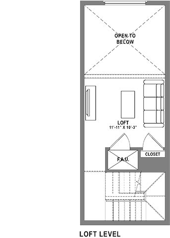 A3 Loft Floor Plan A3 Loft Floor Plan at Baker Block, Costa Mesa, CA