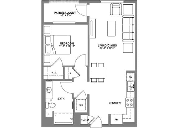 A3 Loft Floor Plan A3 Loft Floor Plan at Baker Block, Costa Mesa