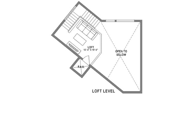 A4 Loft Floor Plan at Baker Block, Costa Mesa