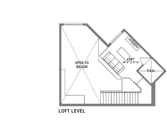 B1 Loft Floor Plan B1 Loft Floor Plan at Baker Block, Costa Mesa, California