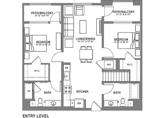 B5 Loft Floor Plan at Baker Block, California
