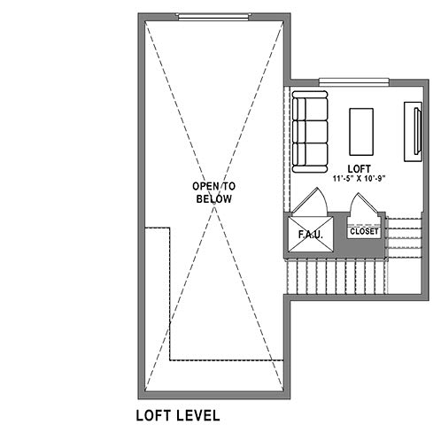 B6 Loft Floor Plan B6 Loft Floor Plan at Baker Block, Costa Mesa