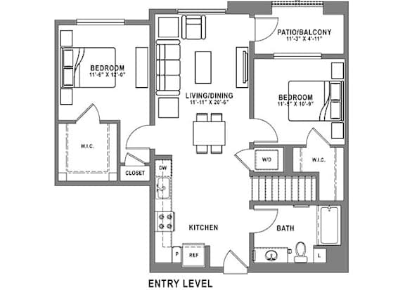 B6 Loft Floor Plan B6 Loft Floor Plan at Baker Block, Costa Mesa