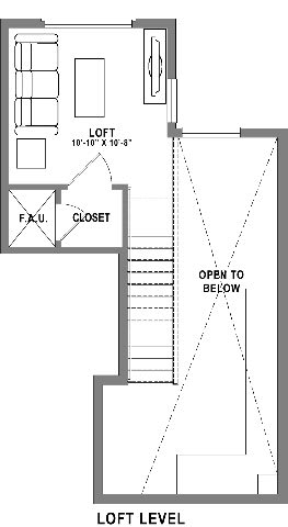 S1 Loft Floor Plan  at Baker Block, Costa Mesa, California