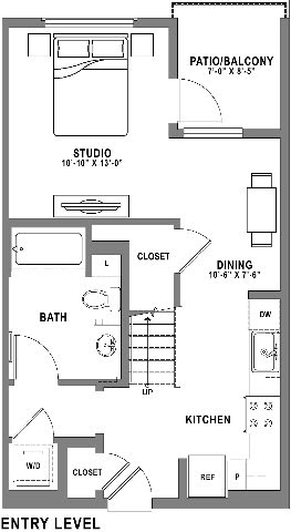 S1 Loft Floor Plan at Baker Block, Costa Mesa