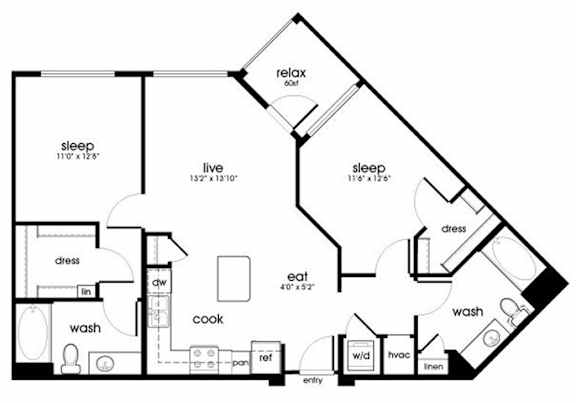 B1 Floor Plan at Rize Irvine, Irvine, CA, 92614