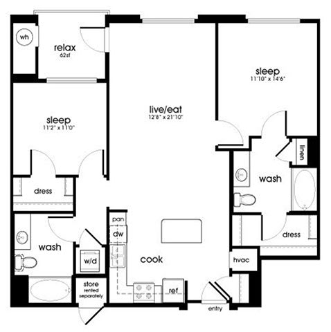 B3 Floor Plan at Rize Irvine, California, 92614
